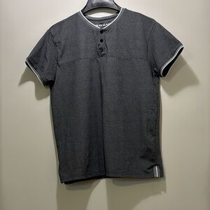 Men Gray  & White Short Sleeves Jersey Size: Large